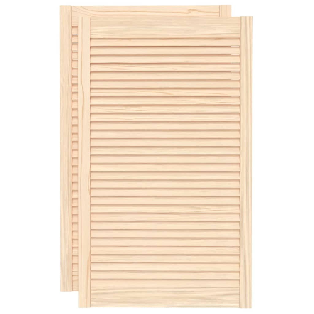Schranktüren Lamellen-design 2 Stk. 99,3x59,4 Cm Massivholz - Vidaxl