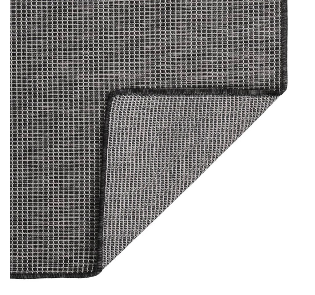 Vidaxl Outdoor Flatweave Rug 100x200 Cm Grey