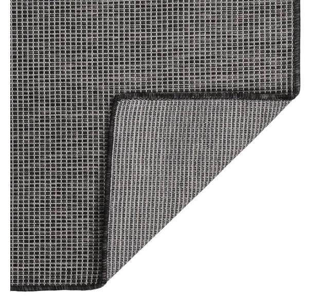 Vidaxl Outdoor Flatweave Rug 100x200 Cm Grey