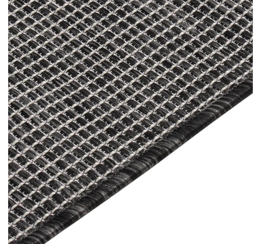 Vidaxl Outdoor Flatweave Rug 100x200 Cm Grey Bild 3