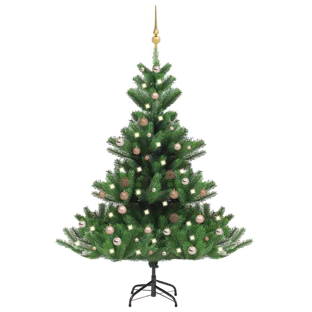 Künstlicher Weihnachtsbaum Nordmann Led & Kugeln Grün 180 Cm Vidaxl