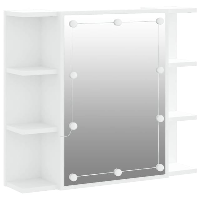 Spiegelschrank Mit Led Weiß 70x16,5x60 Cm Vidaxl