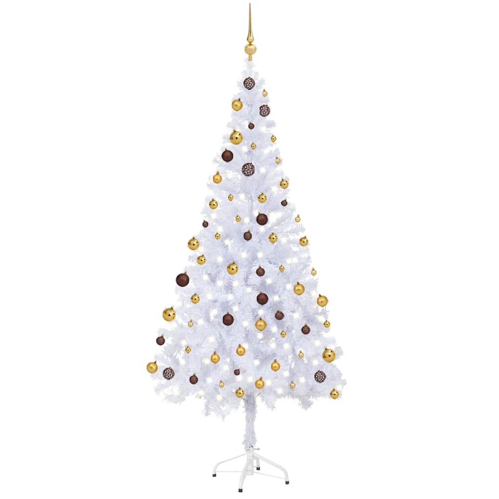 Künstlicher Weihnachtsbaum Beleuchtung Kugeln 180cm 620 Zweige Vidaxl