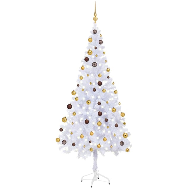 Künstlicher Weihnachtsbaum Beleuchtung Kugeln 180cm 620 Zweige Vidaxl