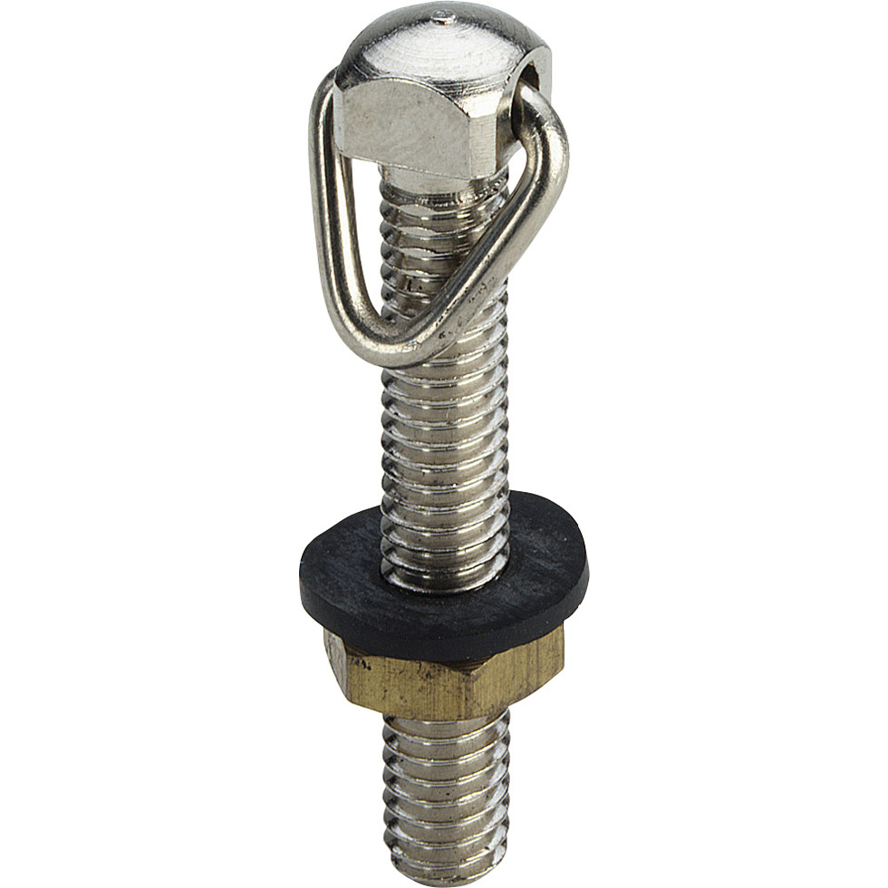 Kettenhalter 9918 In M6 X 35mm Messing Matt-vernickelt