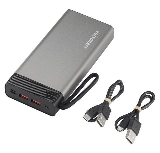 Voltcraft - Pb-20-pd3.0 Powerbank 20000 Mah Usb Pd 3.0 Lipo Grau-schwarz Statusanzeige