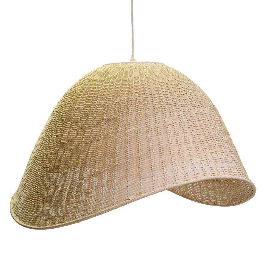 Kronleuchter Aus Gebleichtem Rattan Mit Befestigungcm62,5x53,5h40