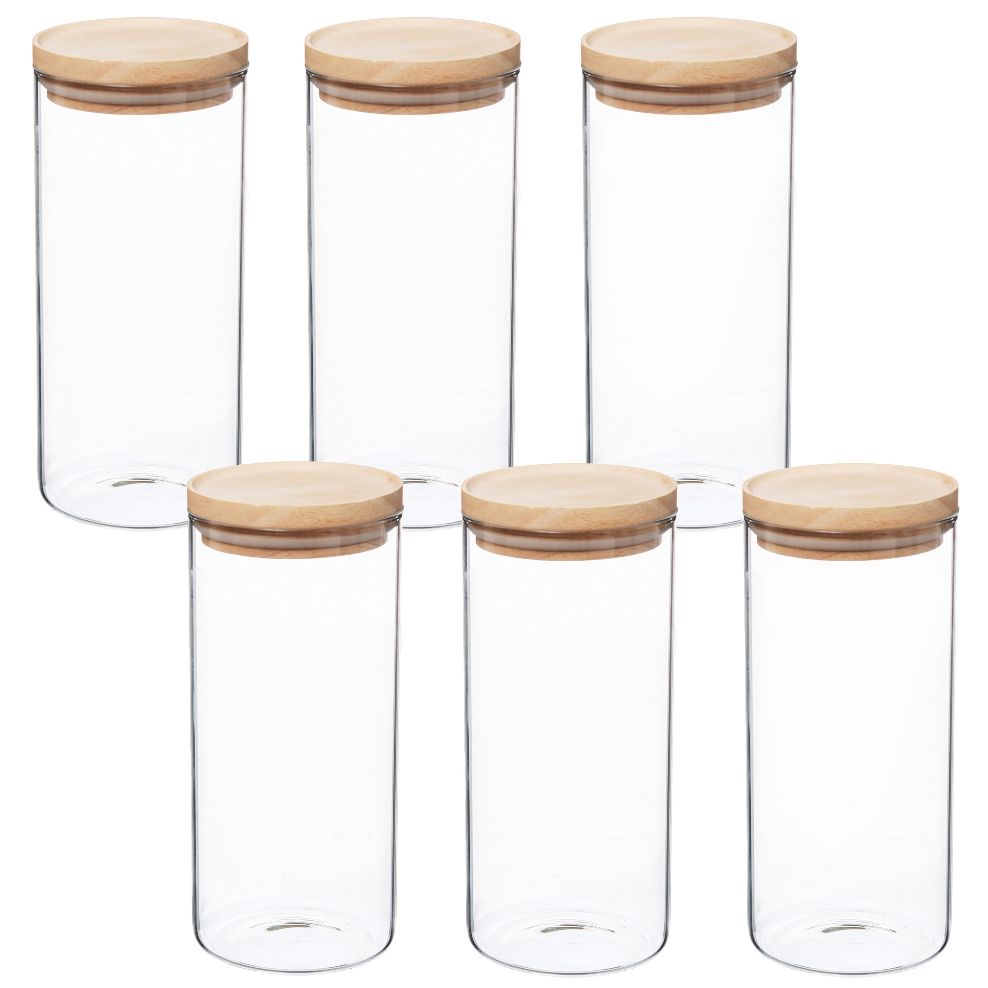 Küchenzubehör Wellhome 6 Luftdichte Gläser 1,3l
