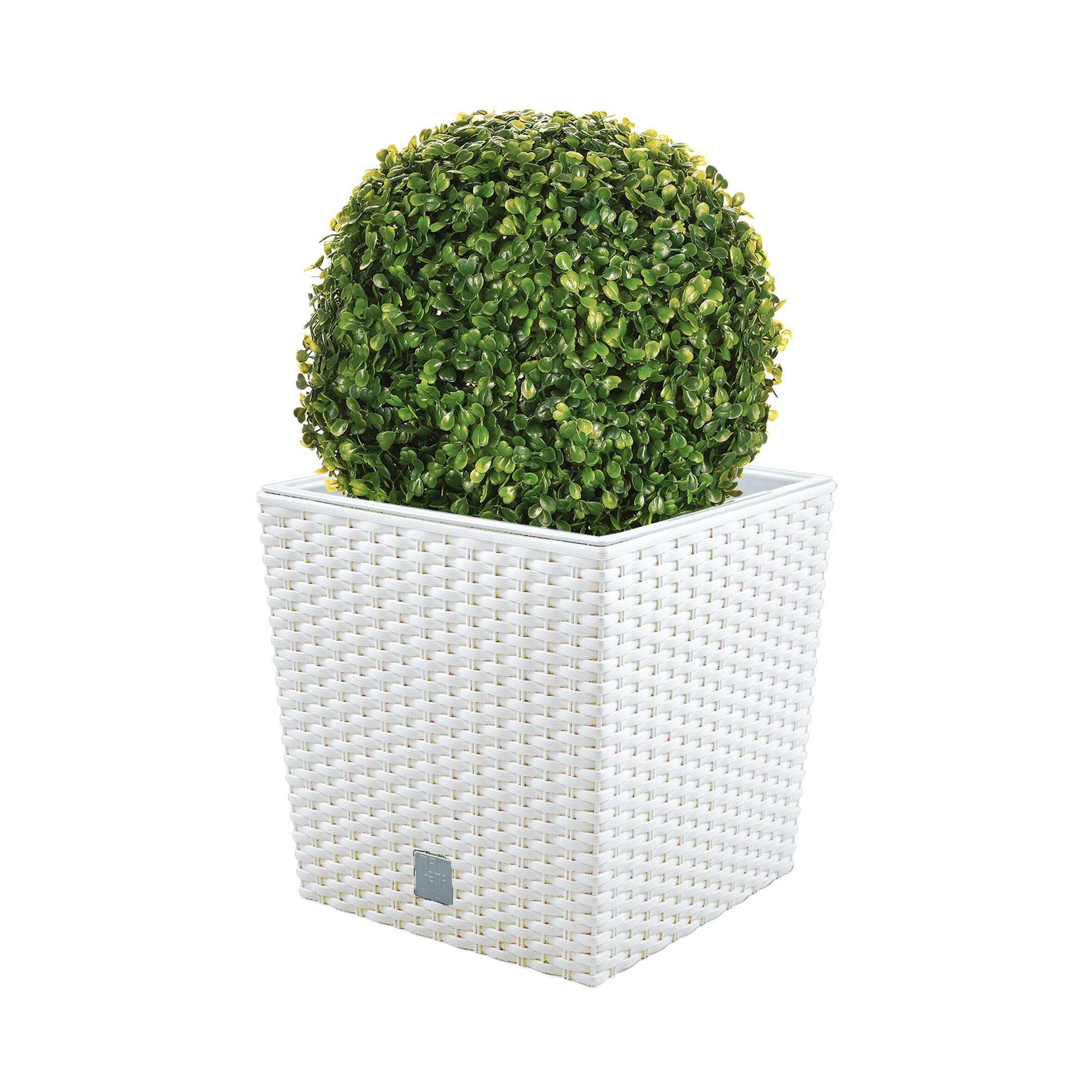 32 -liter -zeit -topf Mit Weißem Pflanzkörnern 33 X 33 X 33 Cm + Kiste Auslegerdurchmesser 27 Cm