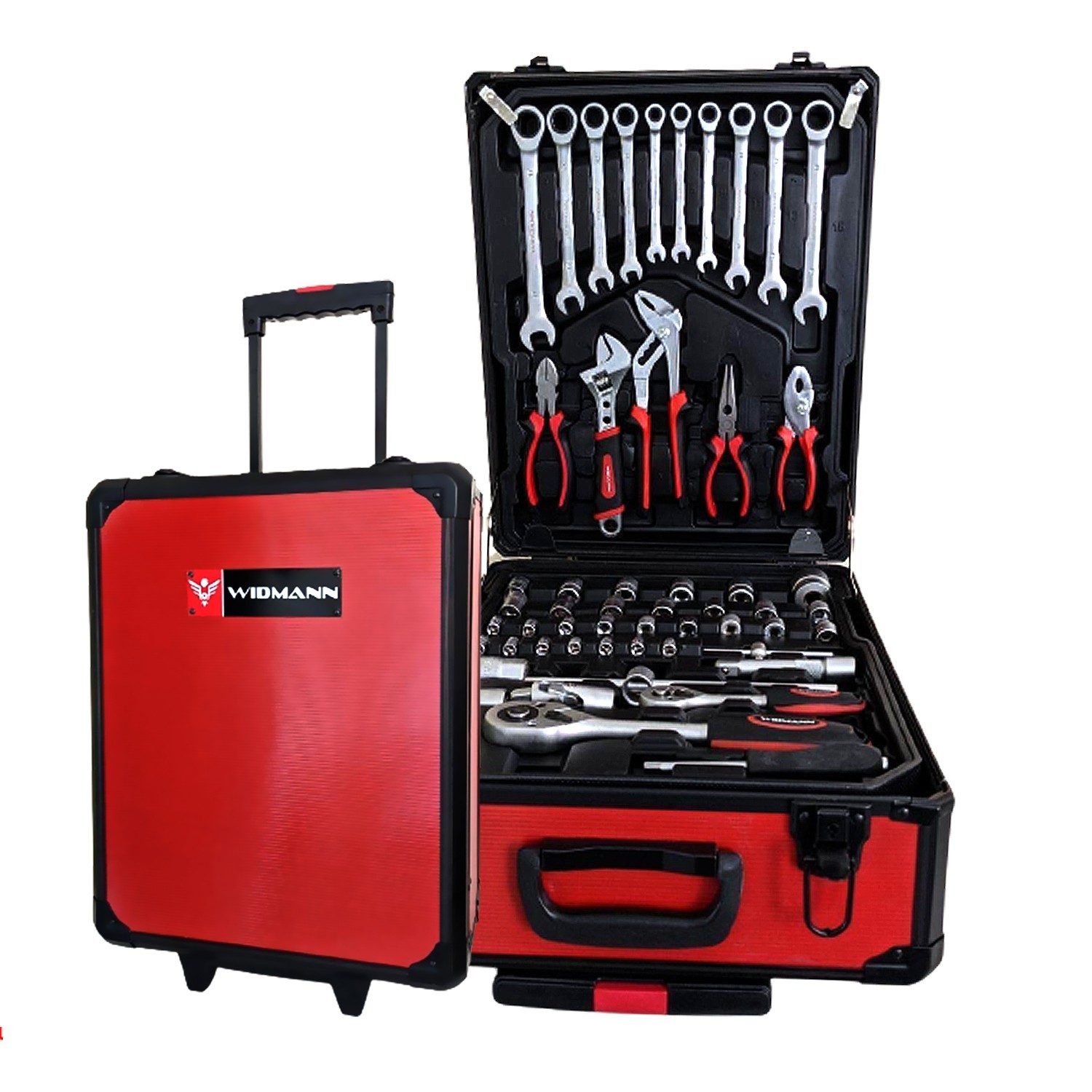 Valise Outil, Widmann 254alc, Coffret De Garagiste, Mécanicien De 254 Pièces, Pinces, Tournevis, Clés, Scie, Marteau