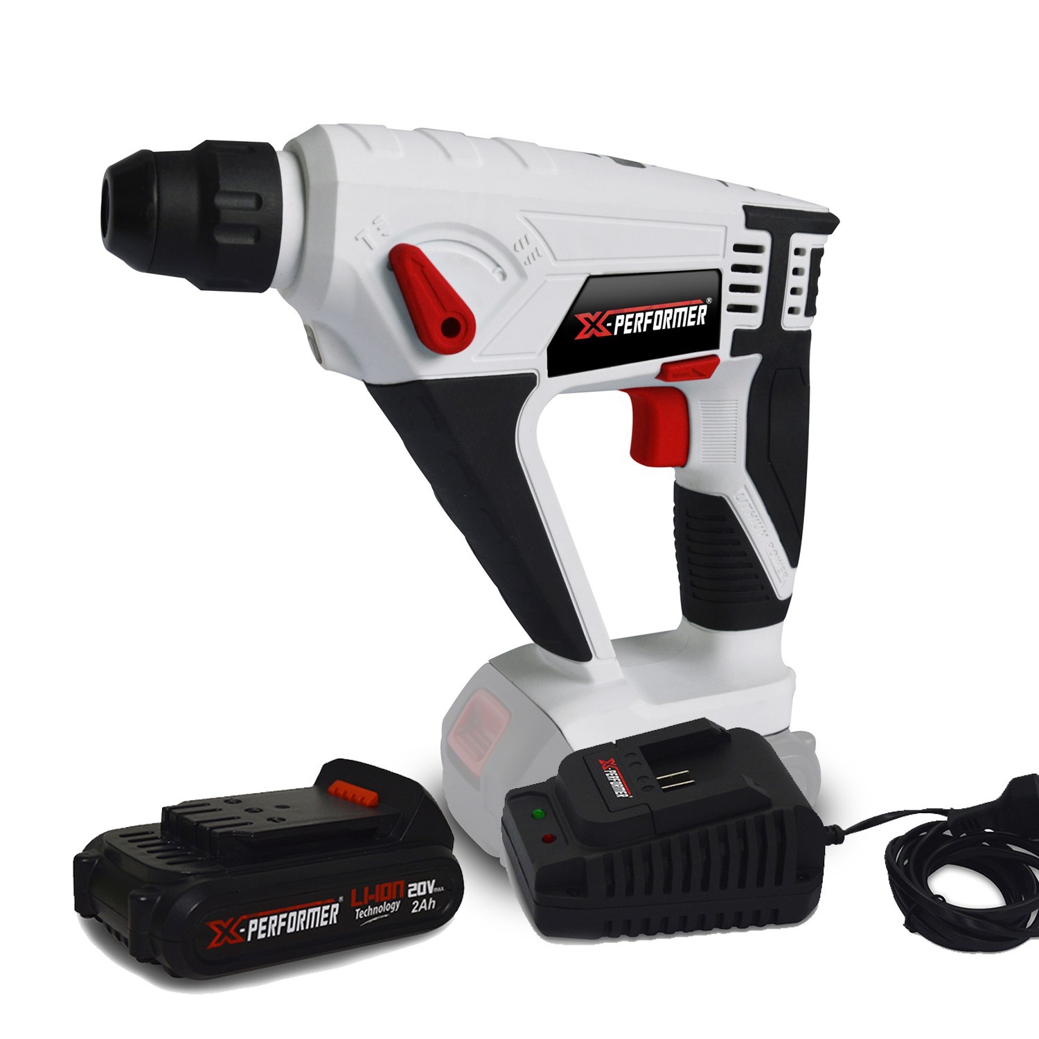 Marteau Perforateur - X-performer Xprh20li - 20v - Mandrin Sds+ Témoin De Charge - Batterie 2ah Et Chargeur Inclus