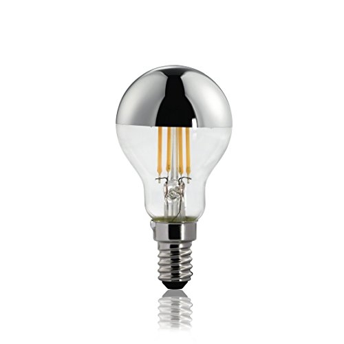 Xavax Led Lampe (35 W, E14, 400 Lm, 15000 H, Warmweiss, Led 230v, Kugelförmige Lampe, Vollglas, Filament)