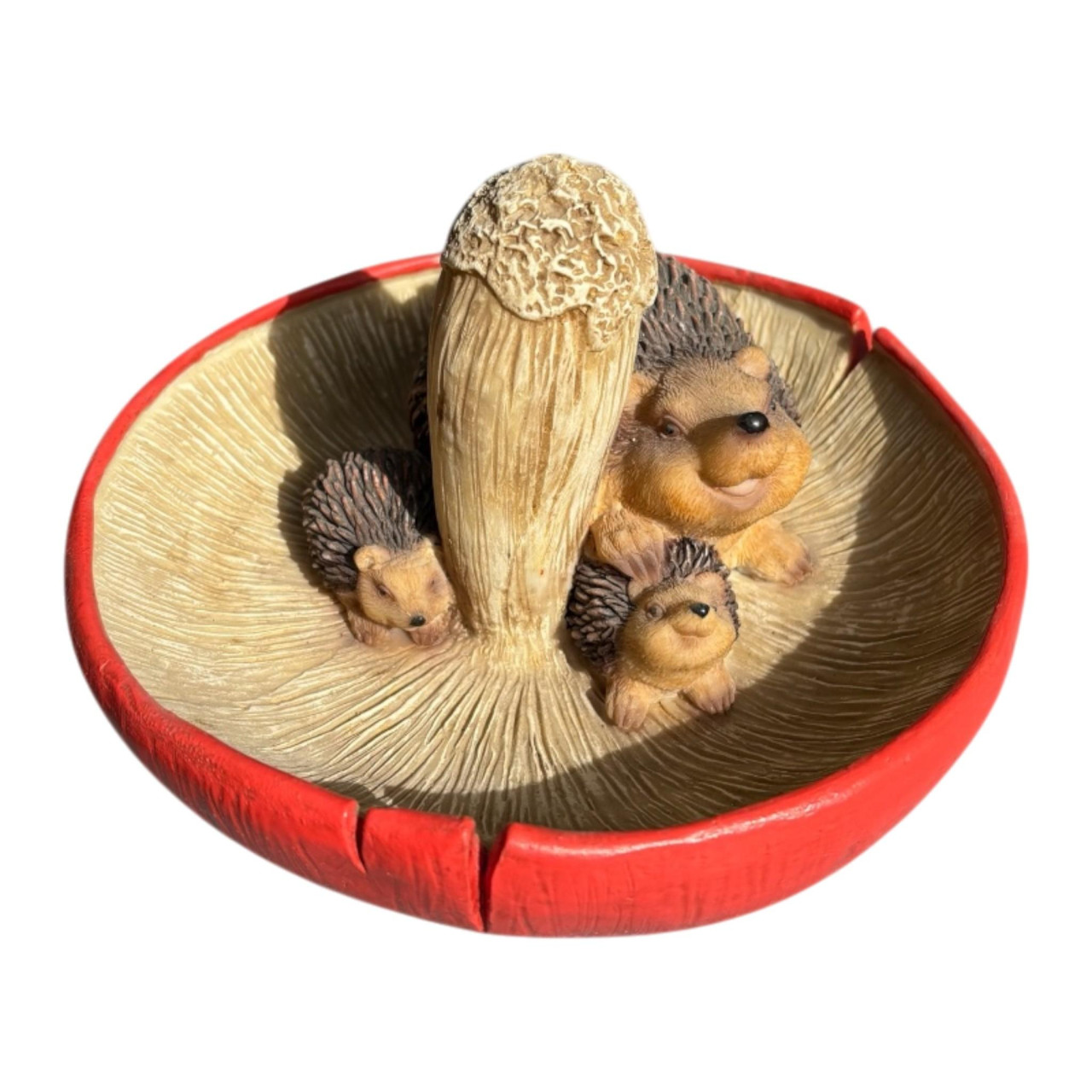 Dekofigur Igel mit Tränke 18,5 x 19 cm bunt