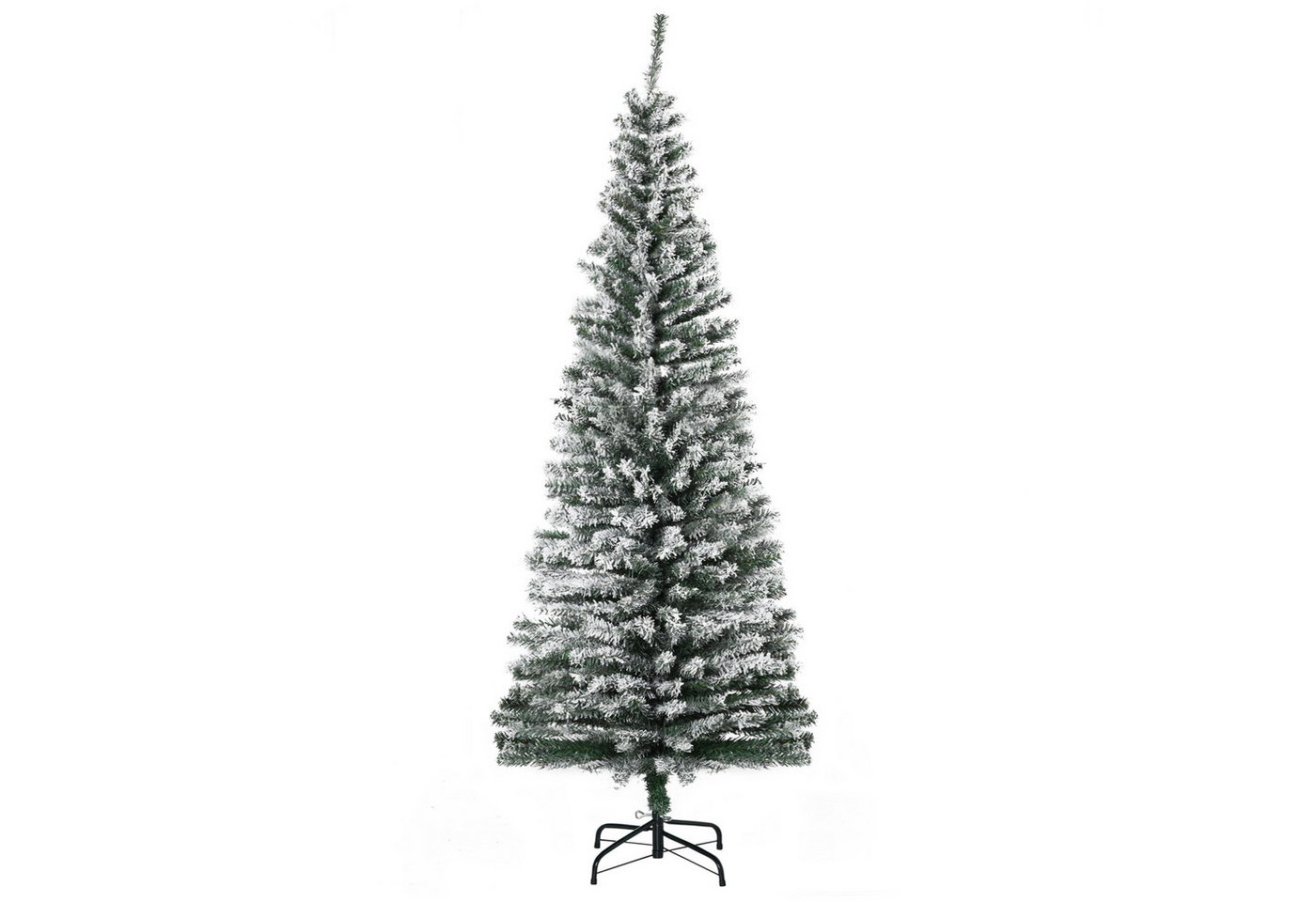 HOMCOM Weihnachtsbaum mit Kunstschnee Kunststoff Stahl 60 x 180H cm