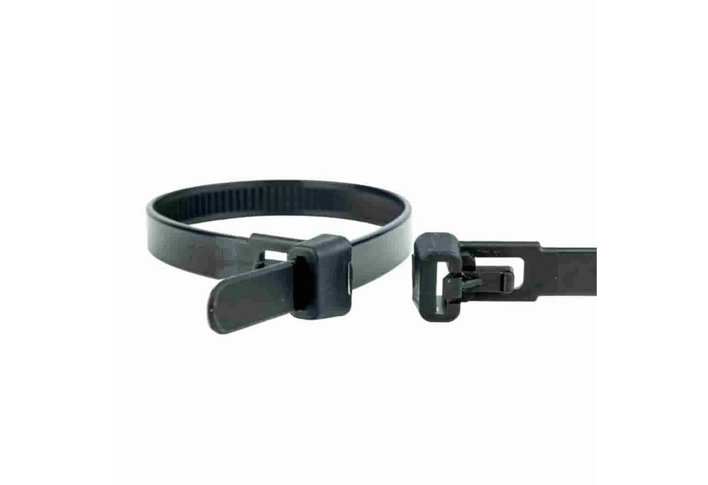 Klasebo Kabelbinder Wiederlösbar Aus Kunststoff 100 Stk. 300 x 7,6 mm Schwarz