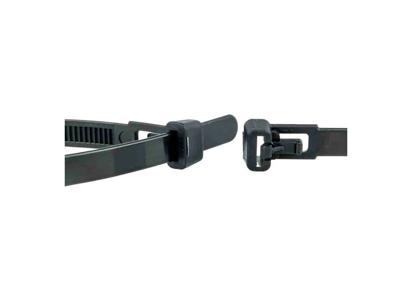 Klasebo Kabelbinder Wiederlösbar Aus Kunststoff 100 Stk. 300 x 7,6 mm Schwarz Bild 2