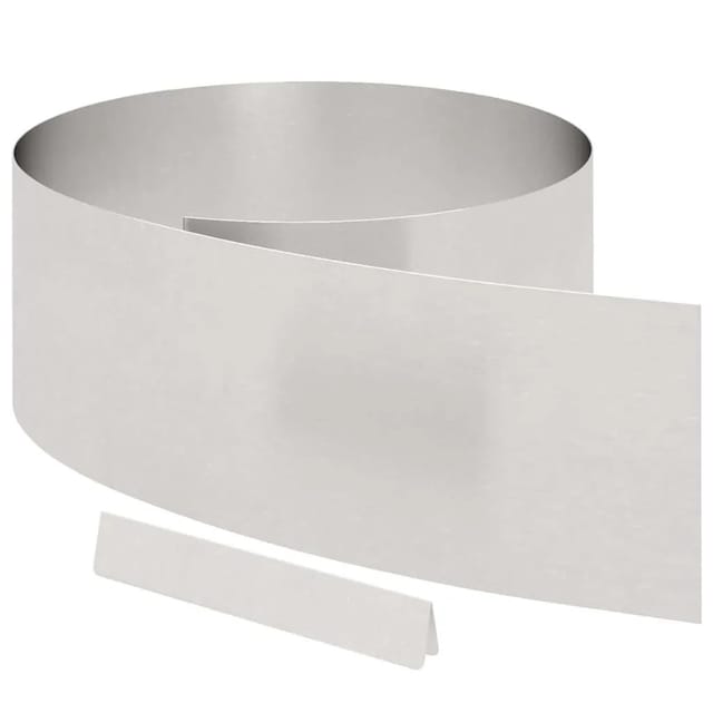 vidaXL Raseneinfassung Silber 450 x 0,05 x 15 cm Edelstahl 868034