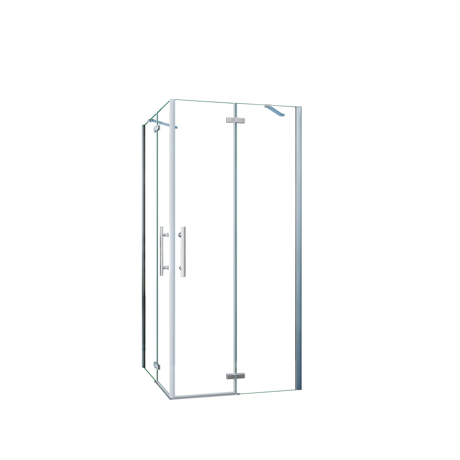 Duschparadies Duschkabine Eckeinstieg 100 x 80 x 185cm Duschabtrennung Duschwand 6mm Nano Glas Dusche