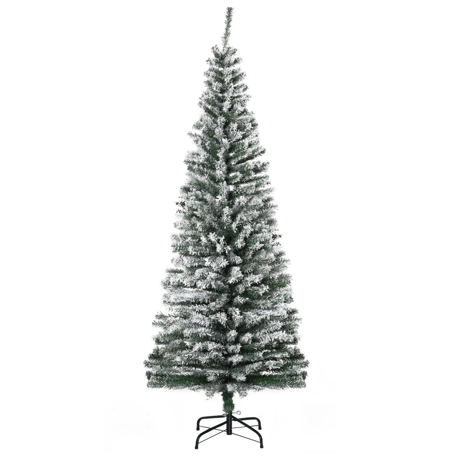 Furnicato Künstlicher Weihnachtsbaum 180 Cm Bleistift Kiefernbaum Mit Schnee 492 Spitzen Für Drinnen