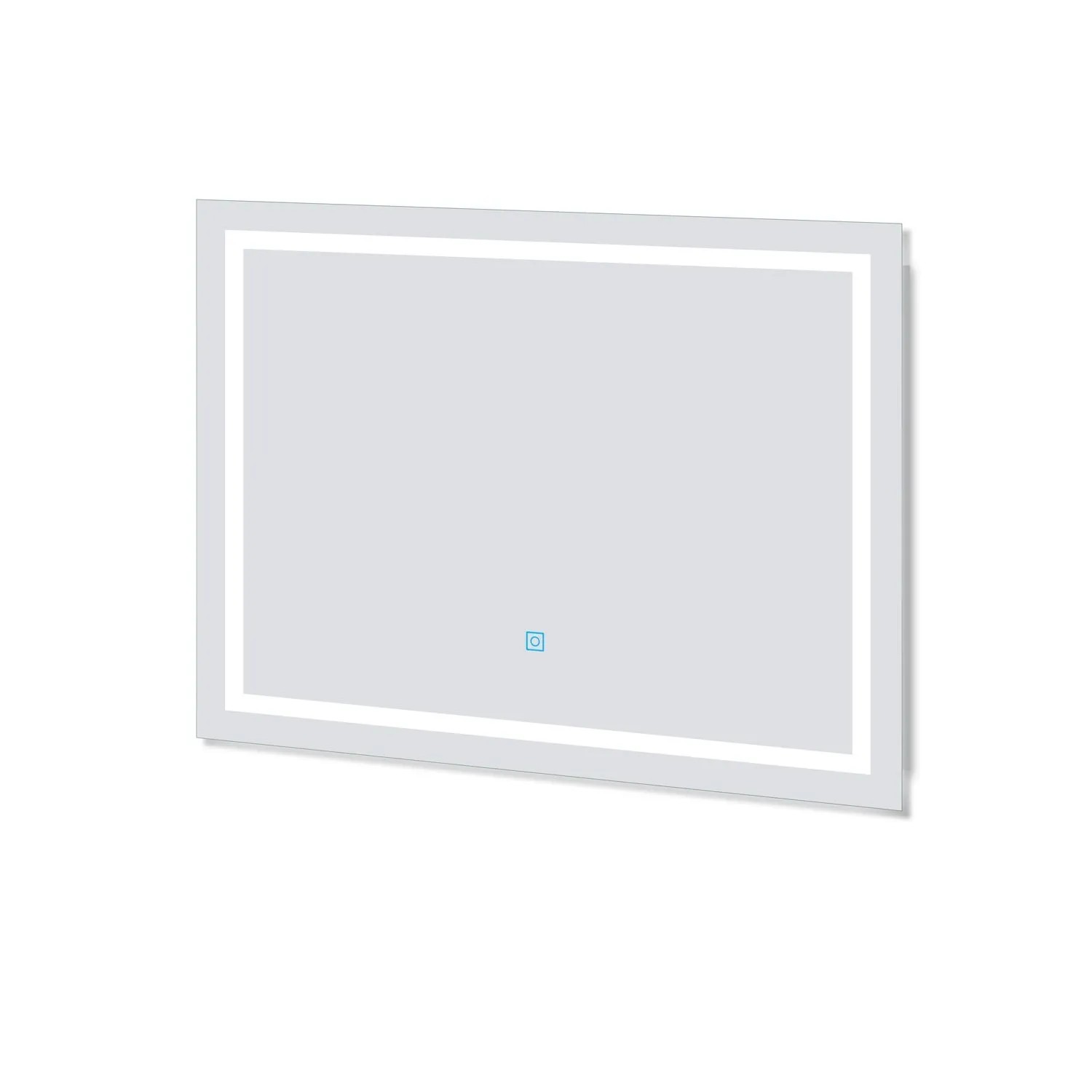 Duschparadies Badezimmerspiegel mit Beleuchtung 80x60cm LED Spiegel 3 Lichtfarbe Dimmbar Memory Touch Beschlagfrei