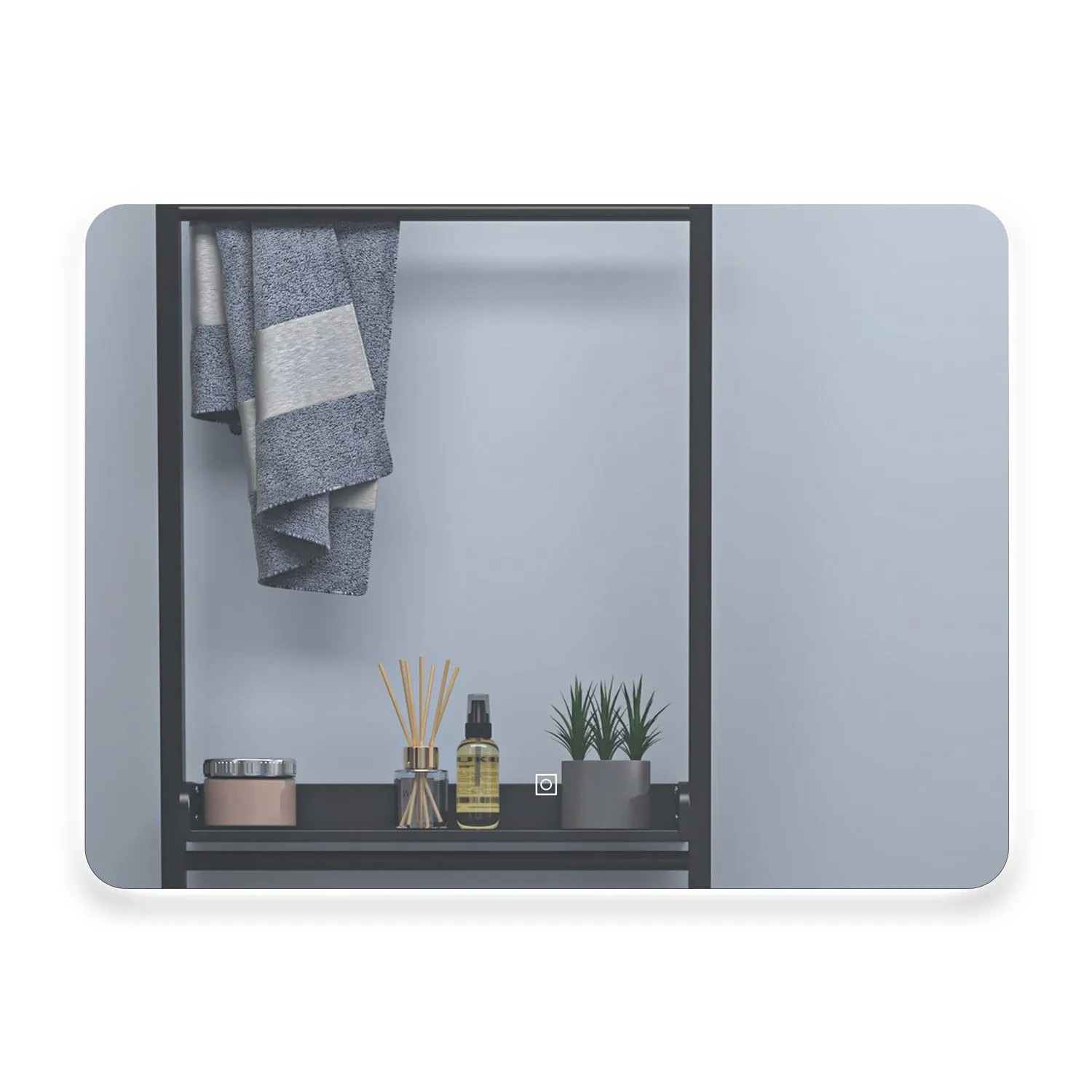 Duschparadies LED Spiegel 100x80cm Badspiegel mit Beleuchtung Kaltweiß Touch Beschlagfrei