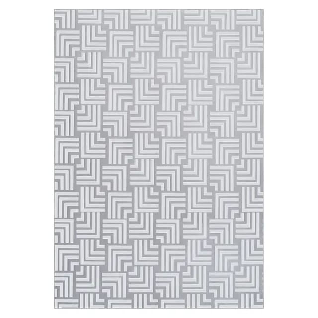 MeGusta Teppich Calma 325 Silber 80x150 cm Pflegeleicht Modern
