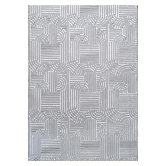 MeGusta Teppich Calma 125 Silber 160x220 cm Pflegeleicht Modern