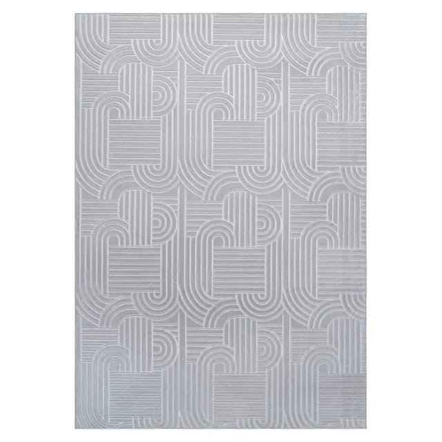 MeGusta Teppich Calma 125 Silber 160x220 cm Pflegeleicht Modern