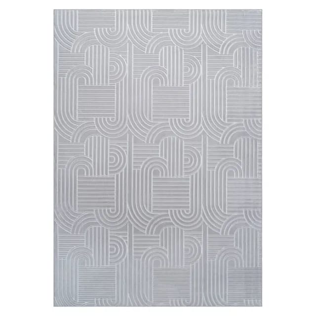 MeGusta Teppich Calma 125 Silber 200x290 cm Pflegeleicht Modern