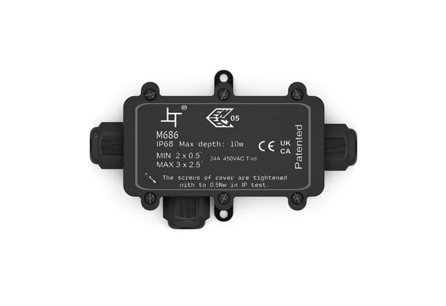 hb-digital Abzweigdose Wasserdicht IP68 3 Wege Typ L Installationsdose