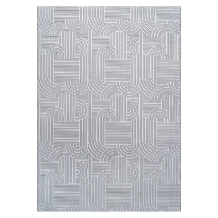 MeGusta Teppich Calma 125 Silber 80x150 cm Pflegeleicht Modern