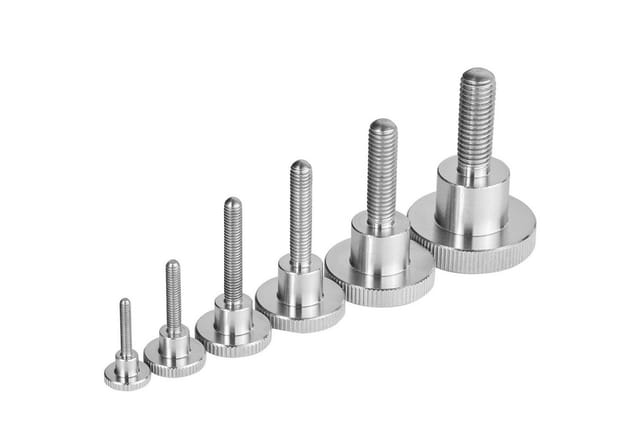 SOTECH 10x Rändelschrauben M3 x 10 mm Hohe Ausführung mit Schaft Kopf Durchmesser 12 x 2,5 mm DIN 464 Edelstahl V2A SS304
