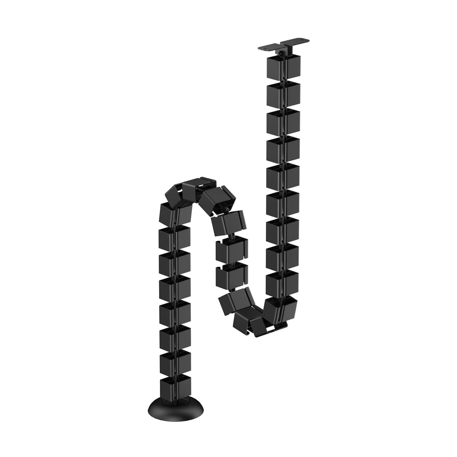 SOTECH CAVO Kabelführung Senkrecht Schwarz mit 27 Segmenten für Schreibtischhöhen Bis 1300 mm Ideal für Höhenverstellbare Tischgestelle