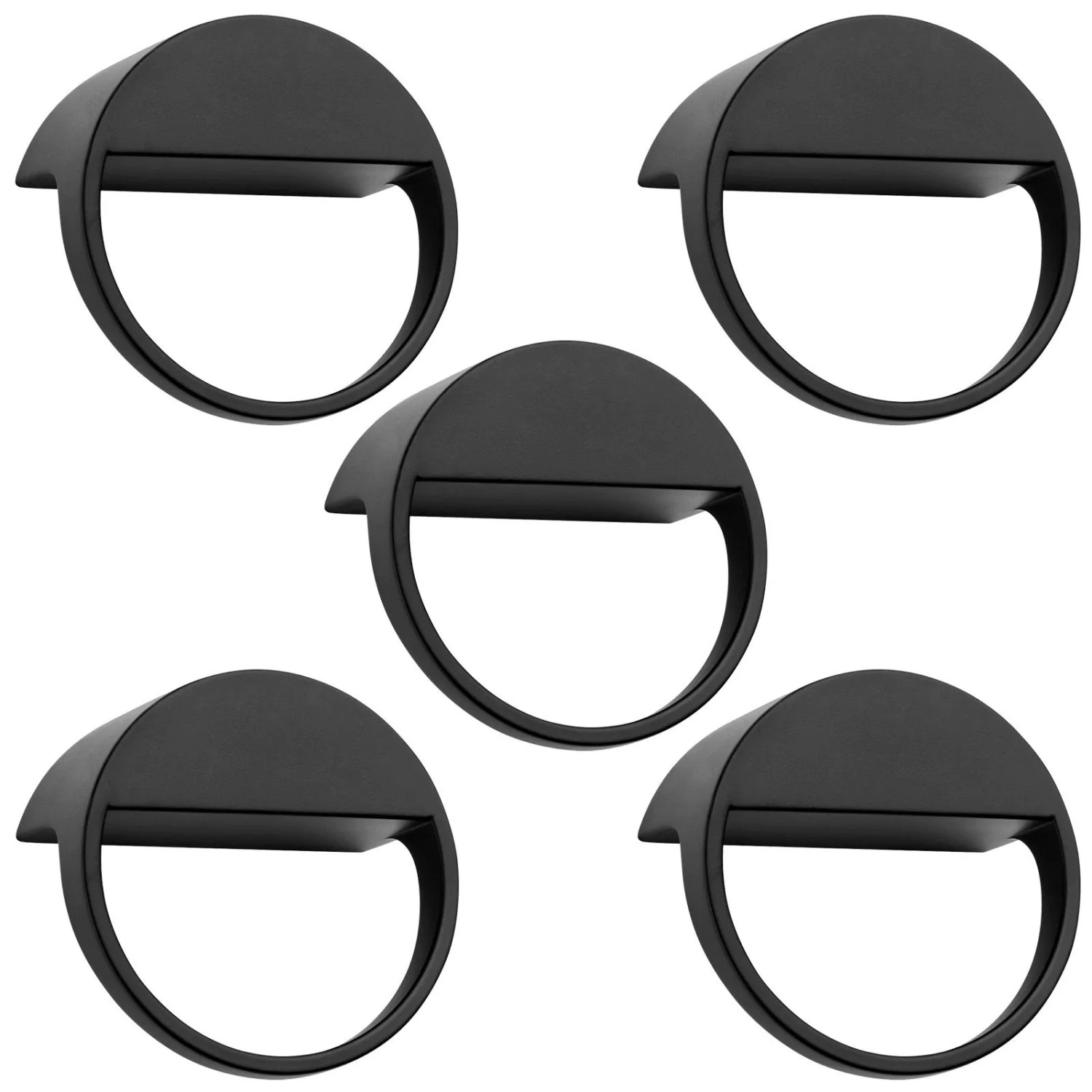 SOTECH 5 Stück Möbelgriffe ZEN BA 32 mm Durchmesser 59 mm Schwarz Matt