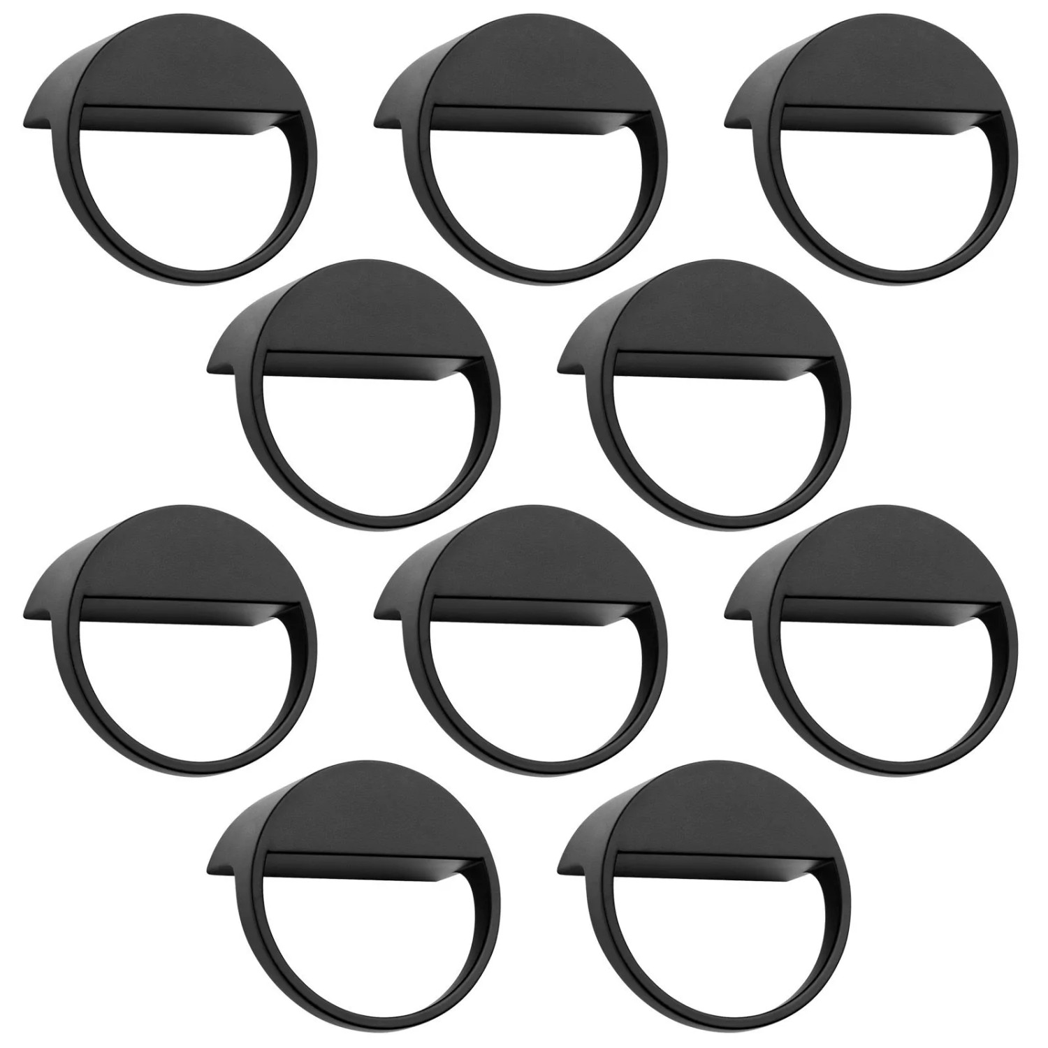 SOTECH 10 Stück Möbelgriffe ZEN BA 32 mm Durchmesser 59 mm Schwarz Matt