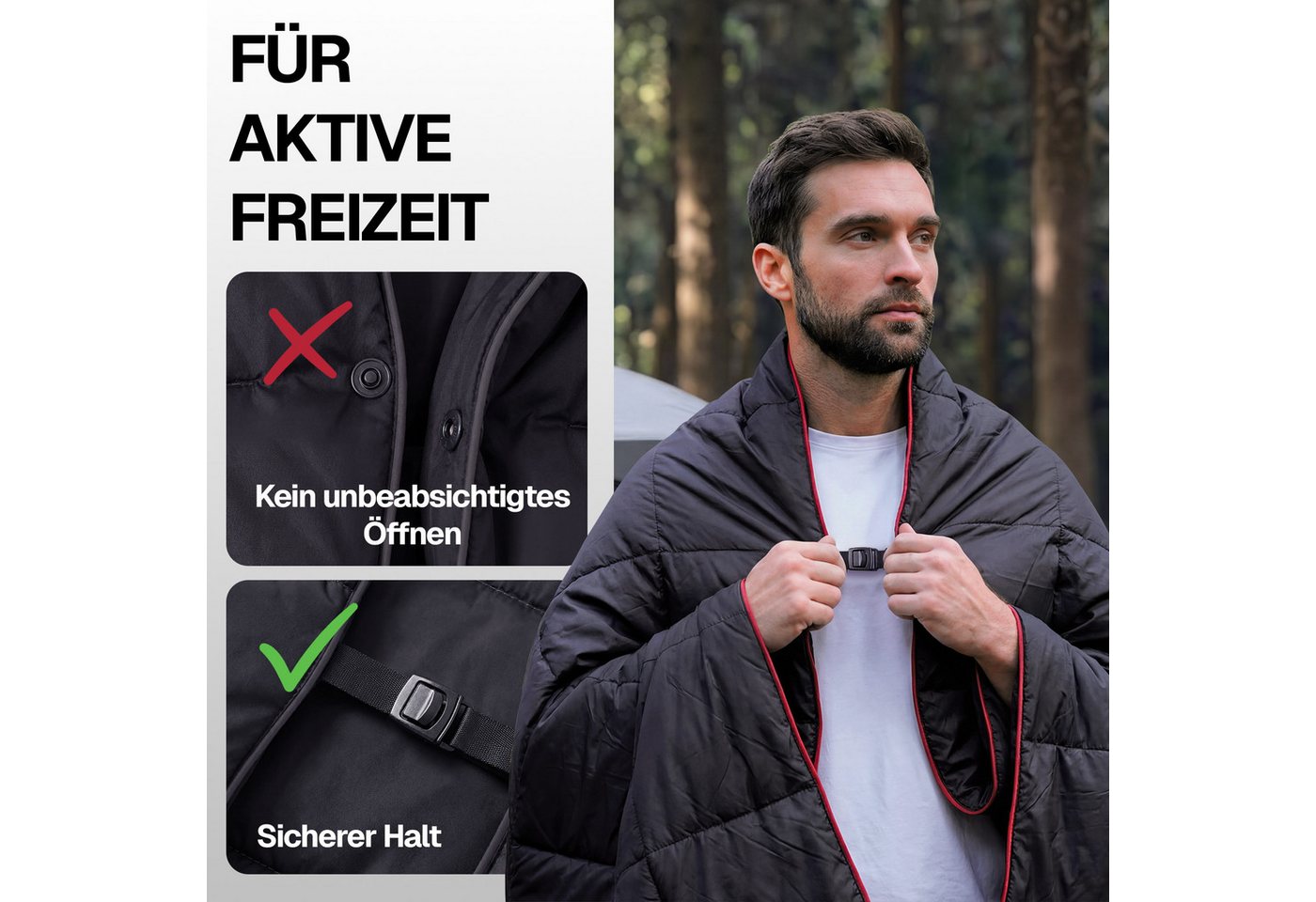 Evocamp Outdoor Decke 200x140 cm Campingdecke Ultraleicht und Warm Wasserabweisend Bild 5