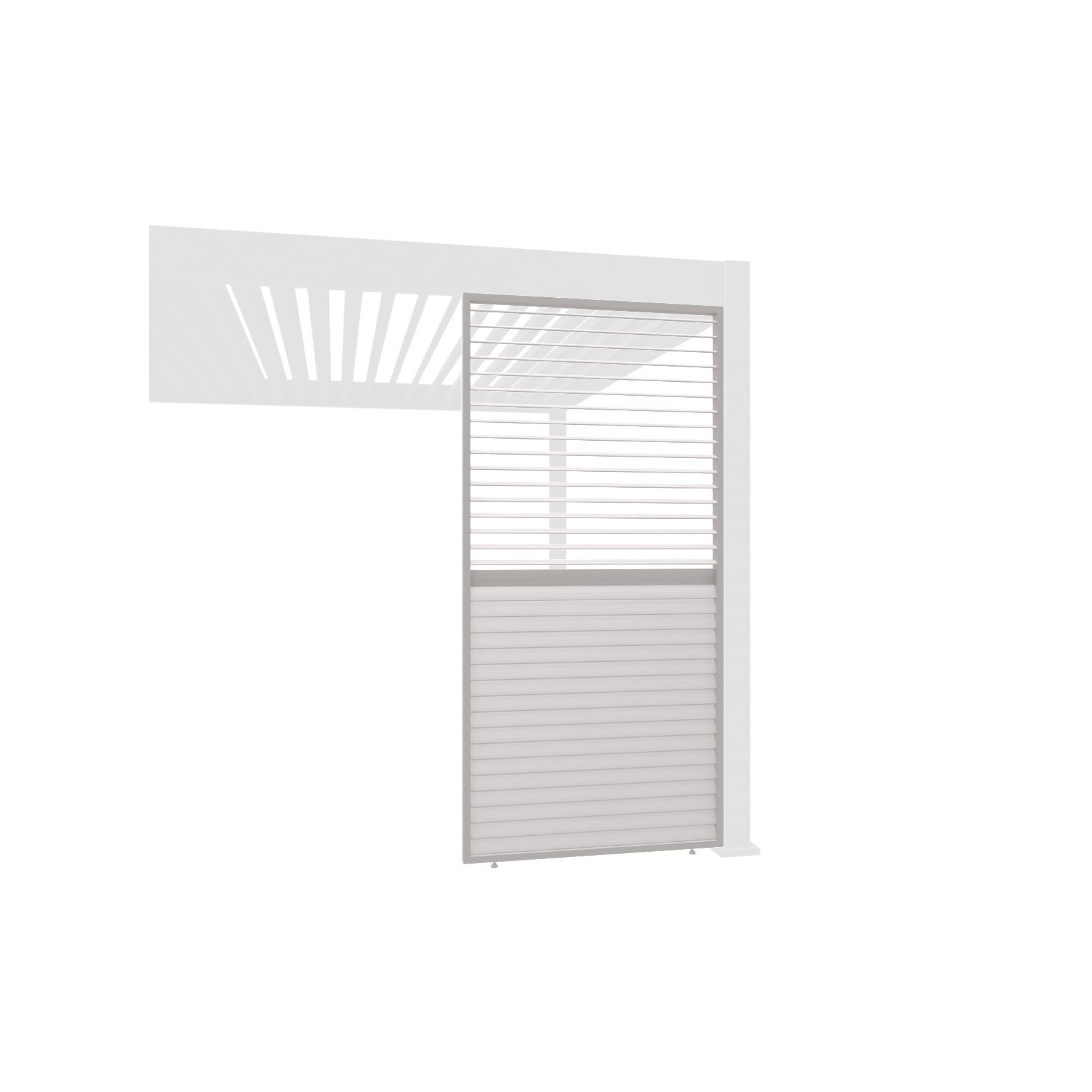 Weide Horizontale Lamellenwand Für Weide Pergola Aus Aluminium In Ivory Sand0.93 Meter