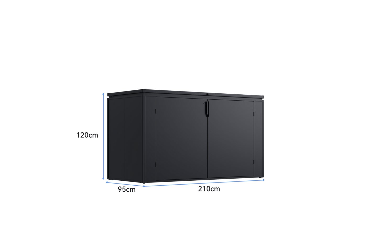 Weide Gartenbox 2400 L Anthrazit Aus Verzinktem Stahl Wetterfest Bild 2