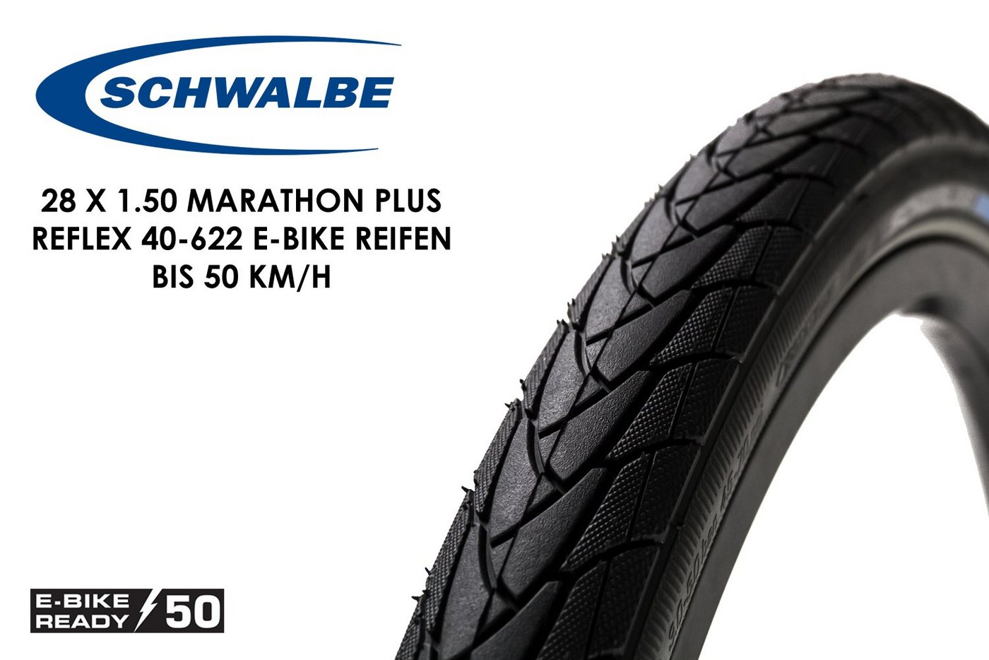 Schwalbe Reifen Marathon Plus HS440 28x1.5040-622 sw-TwinSkin Refl.SG EC