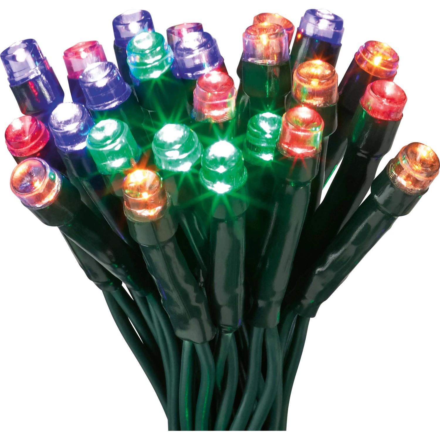 LED-Lichterkette 140 LEDs Bunt in Kunststoffbox Grünes Kabel 15,42 m