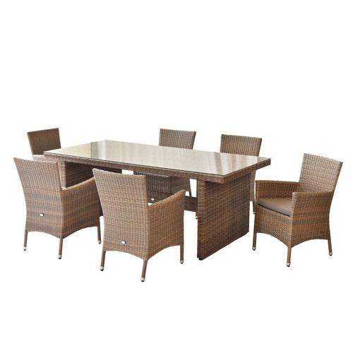 Merxx Teneriffa Set 13-tlg. 6 Sessel 6 Sitzkissen Gartentisch 200 x 100 cm Bild 3