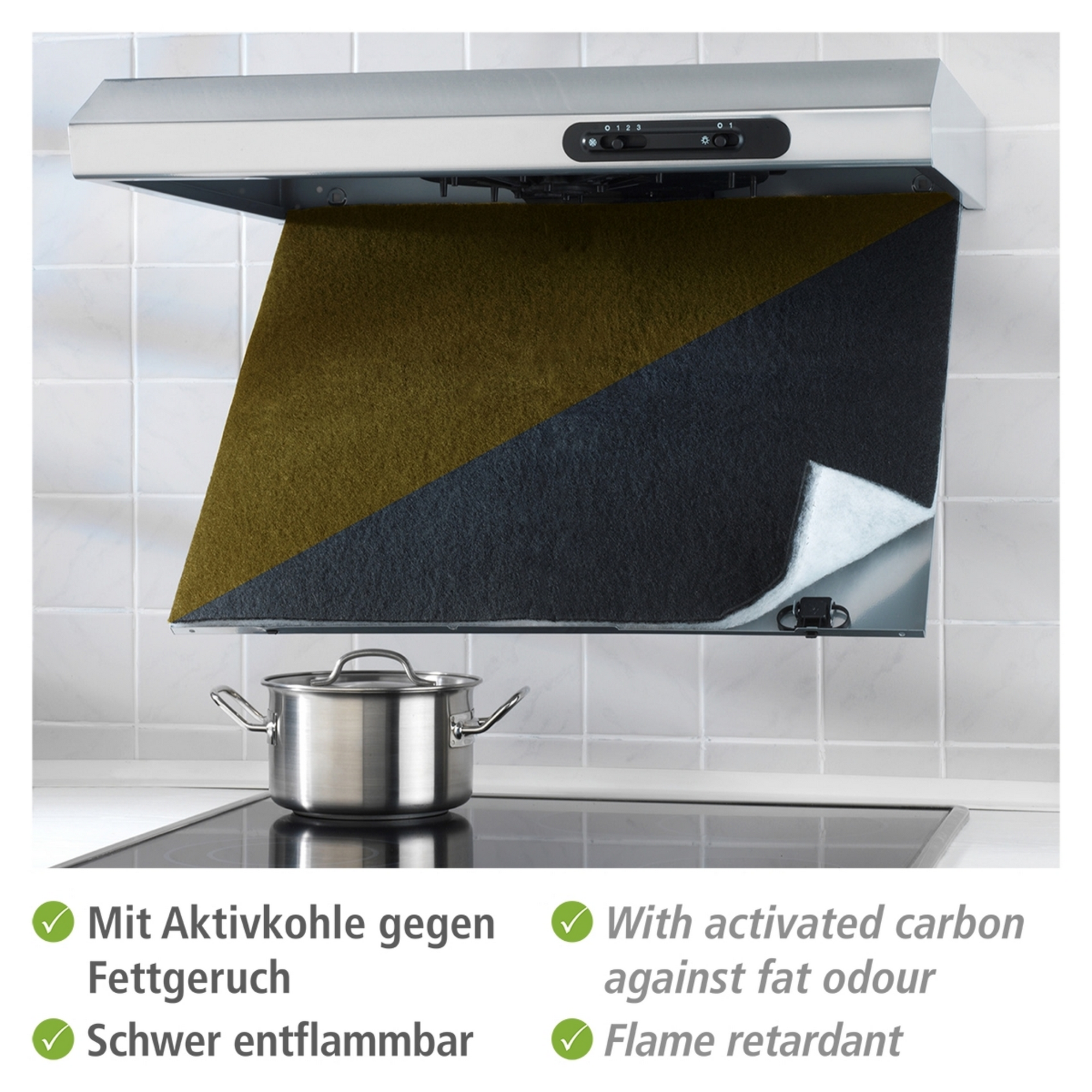 Wenko Combifilter mit Aktivkohle für Dunstabzugshauben 57 x 47 cm Bild 2