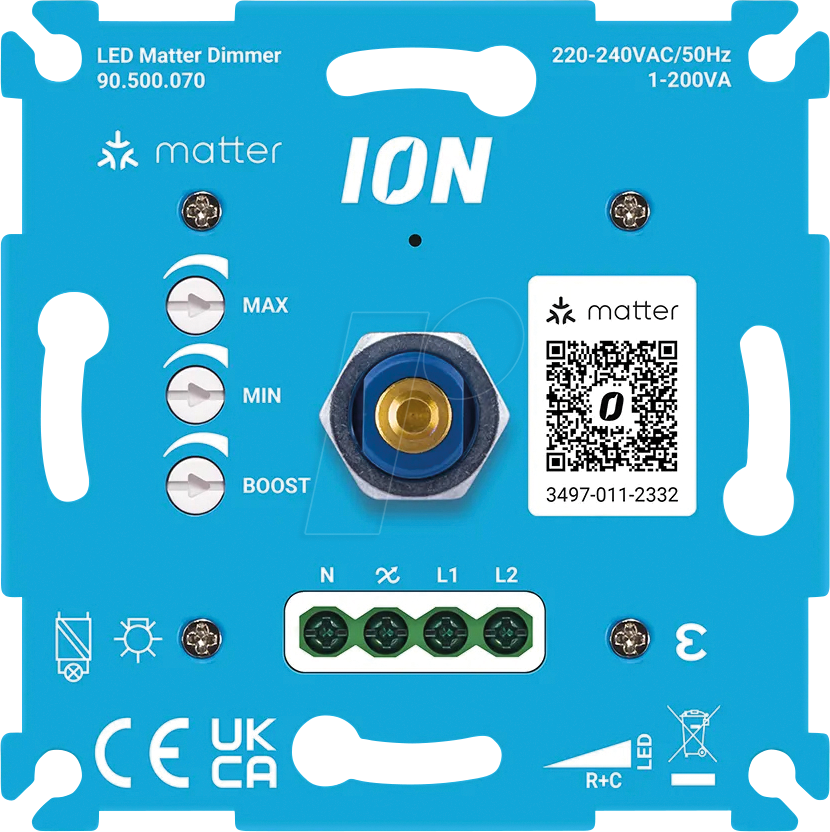 ION 90500070 - LED-Matter-Dimmer, Matter, 200 Watt