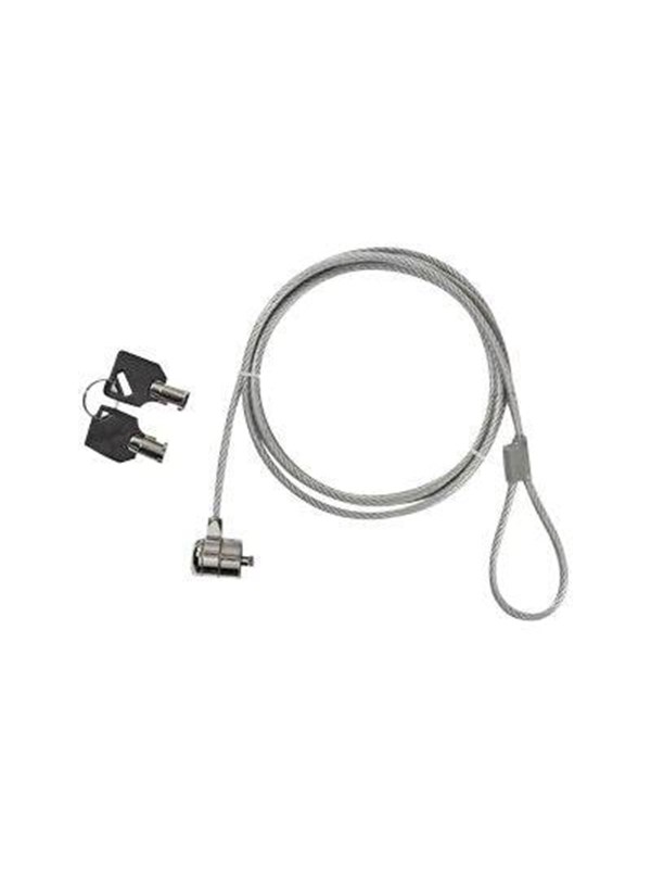 N NBLKK1002ME - Laptopschloss, Schlüssel, 1,8 m, Silber
