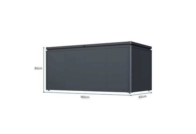 Weide Noble Gartenbox 1400 L Aufbewahrungsbox aus Stahl Anthrazit