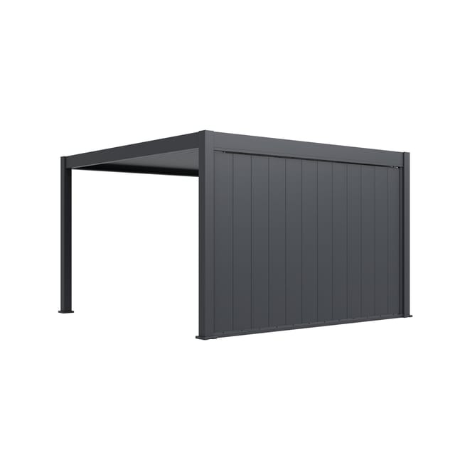 Weide Pergola Sichtschutzwand 4m mit kippbaren Lamellen anthrazit4 Meter Anthrazit