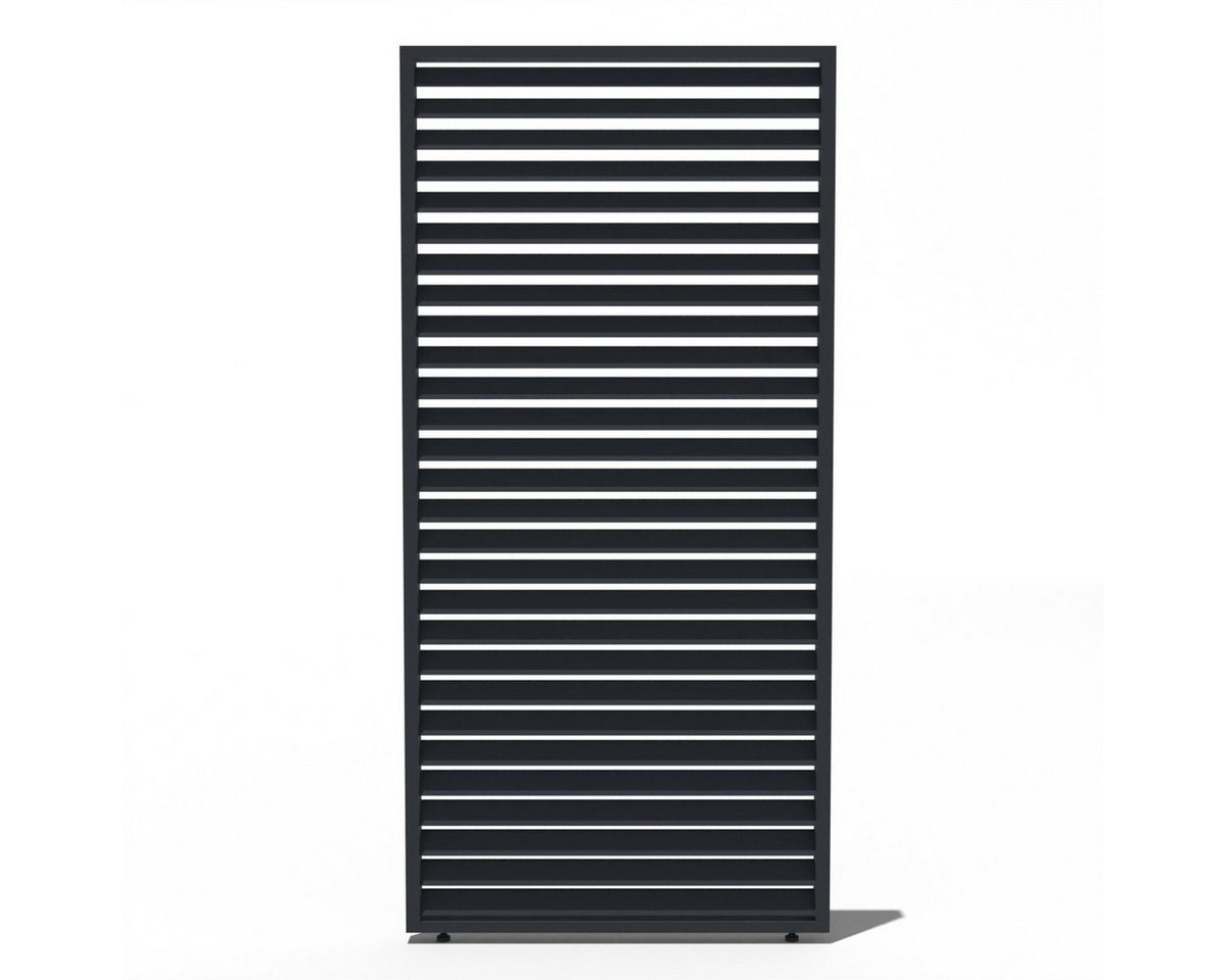 Weide Lamellenwand horizontal anthrazit Aluminium als Pergola Sichtschutz0.83 Meter Bild 4
