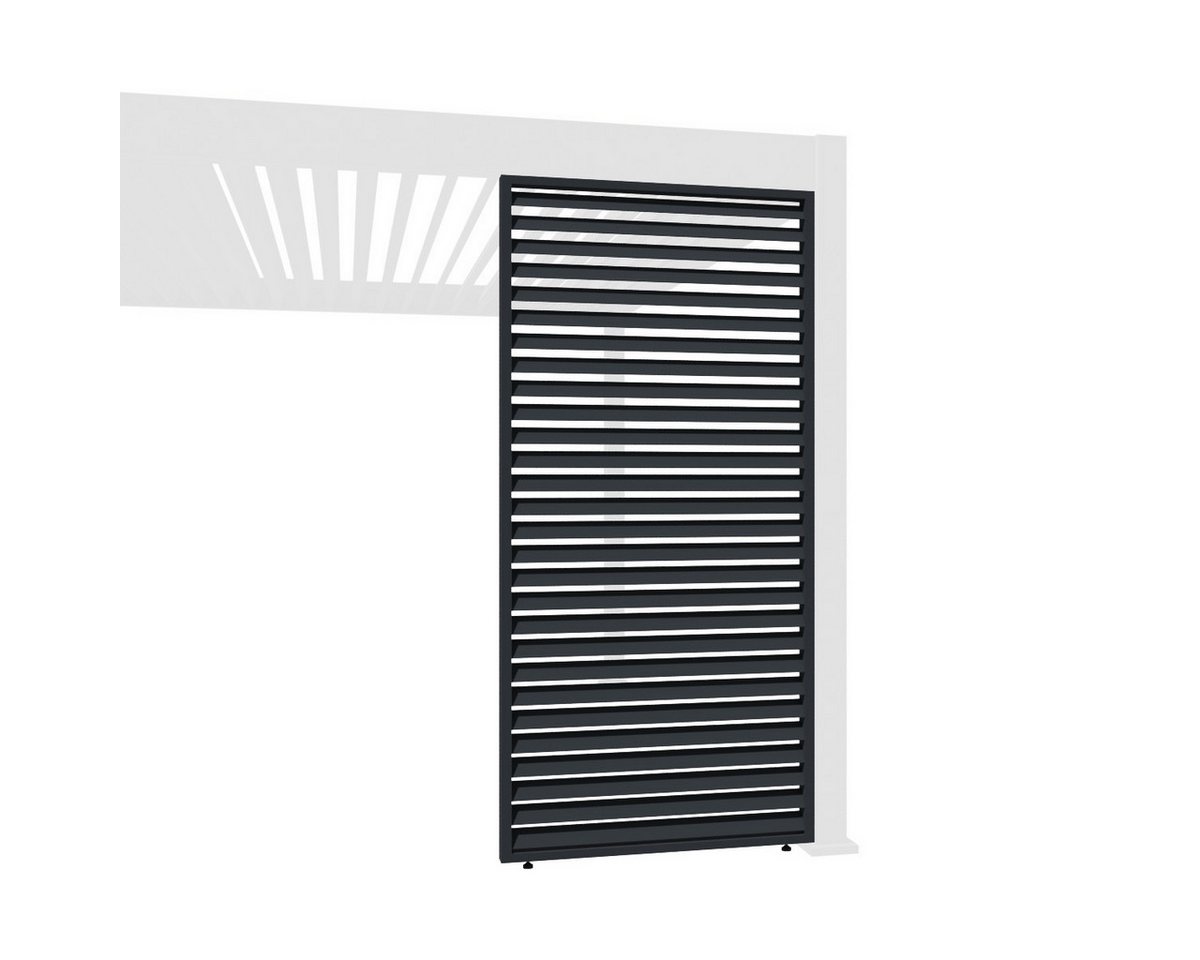 Weide Lamellenwand horizontal anthrazit Aluminium als Pergola Sichtschutz0.83 Meter Bild 5