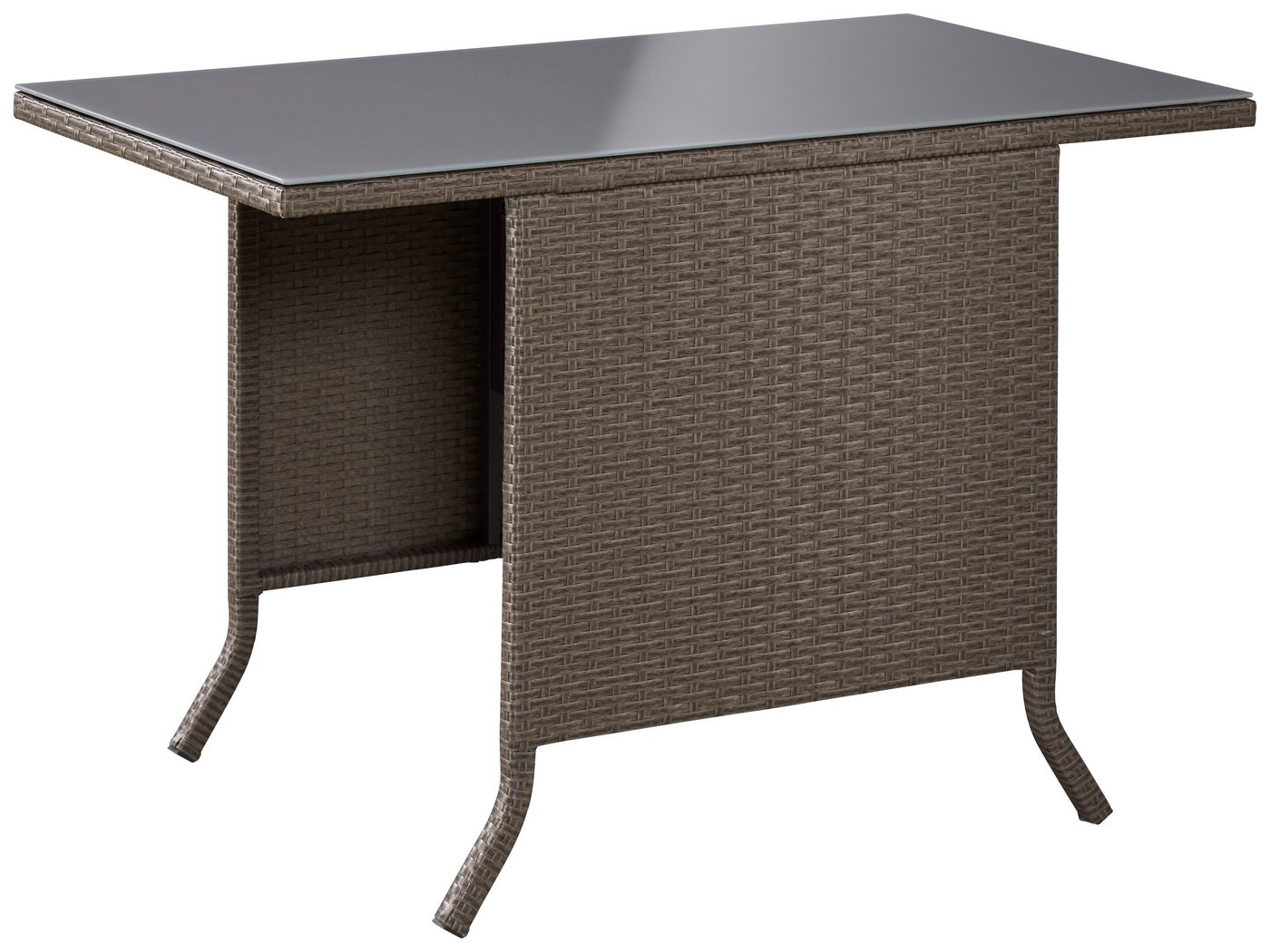 KONIFERA Garten-Essgruppe Balkonset "Mailand", (Set, 7-tlg., 2x Sessel, 1x Tisch 112x65 cm, inkl. Auflagen, Polyrattan), Tischplatte aus Sicherheitsglas Bild 2
