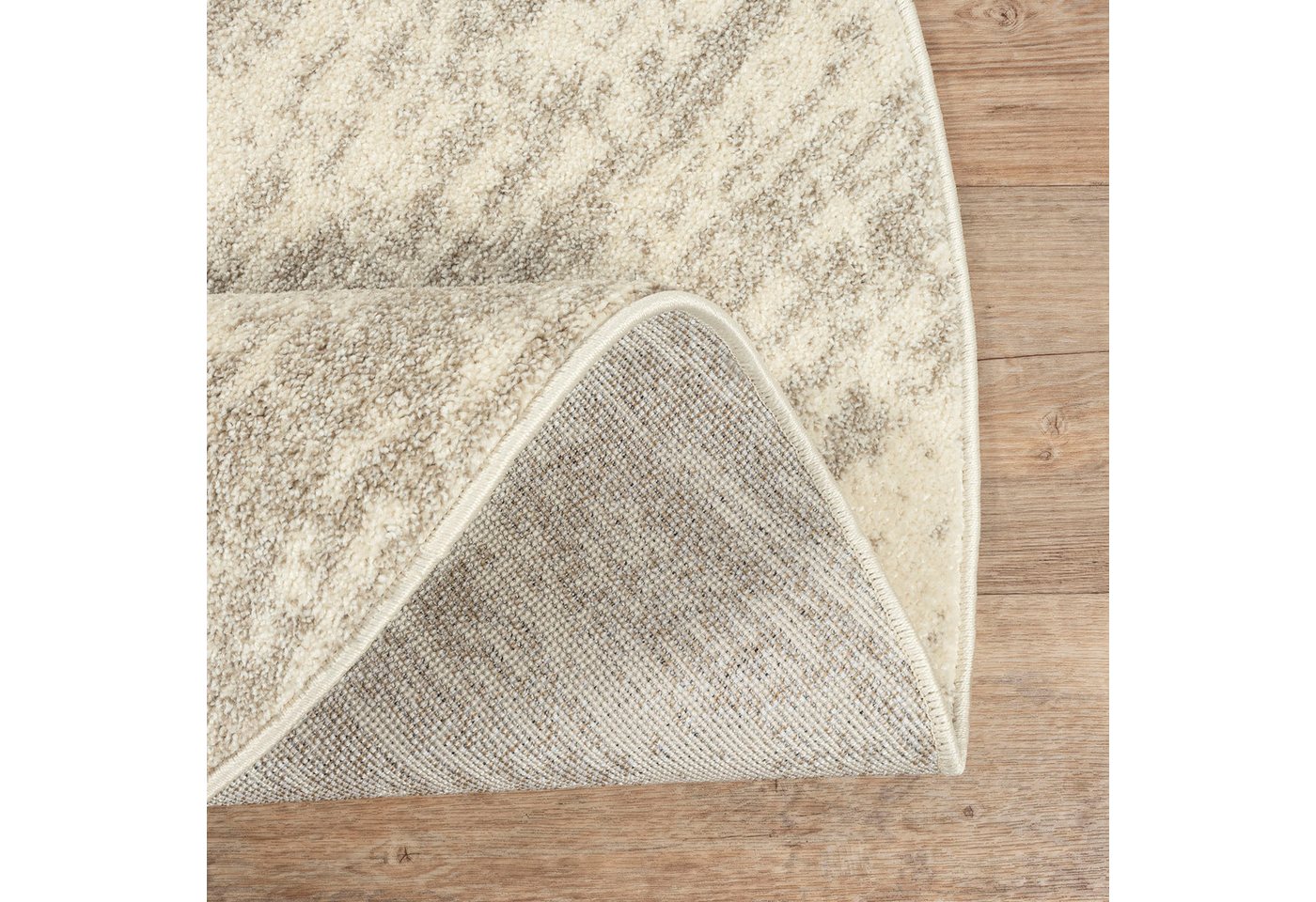 Sanat Teppich Oslo, auch als Läufer und in Rund, rund, Höhe: 10 mm, meliert robuster Kurzflor, Wohnzimmer, Schlafzimmer, auch als Läufer Bild 3